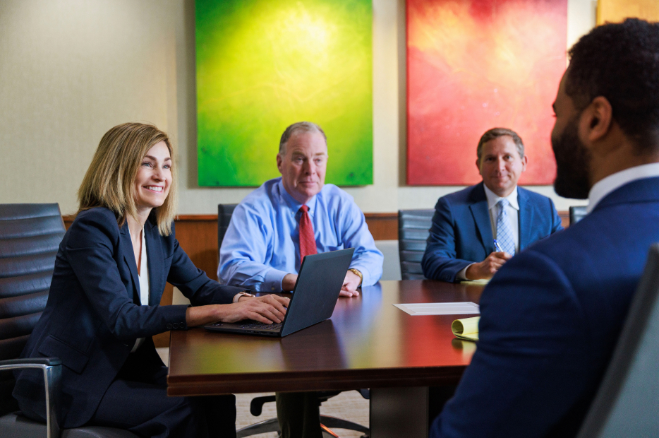 Taylor Porter Attorneys meeting in boardroom.